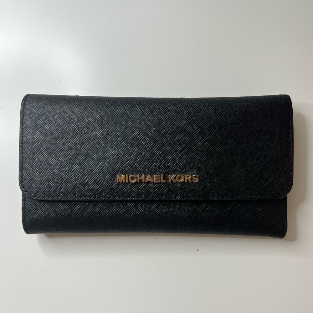 Large Leather Michael Kors Trifold Wallet